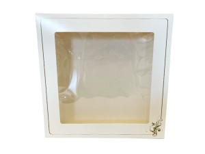 Ablakos süteményes doboz 30x30x5 cm 1 db